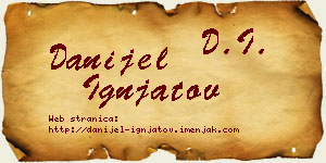 Danijel Ignjatov vizit kartica